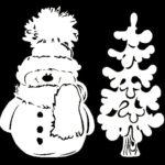 ёлка и снеговик